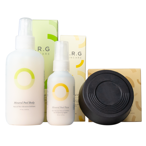O.R.G Skincare Total Body Trio Mineral Peel Face, Body, and Detox Body Bar